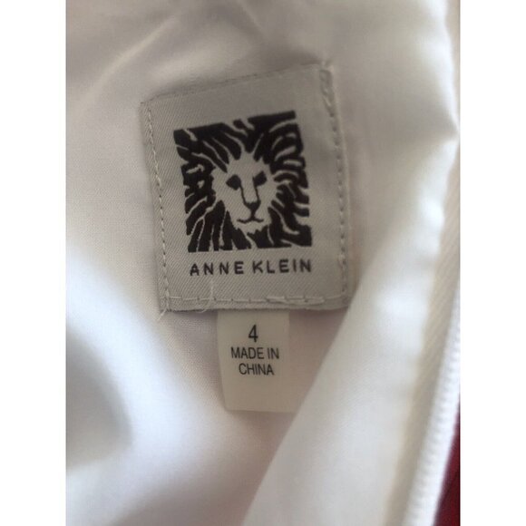 Anne Klein Womens Size 4 Colorblock Sheath Dress Red Black Tan Cream - Picture 6 of 6